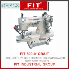 High-Speed Cylinder Bed Interlock Sewing Machine with Atuo Trimer (600-01CB/UT)